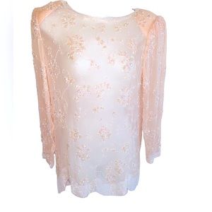 I Magnin & Swee lo New York  Party shire sequence and beaded top